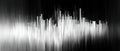 Monochrome Audio Waveform Sound Visualizer Background Royalty Free Stock Photo