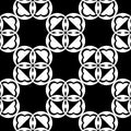 Monochrome theme as seamless background. Black and white pattern for graphic design.