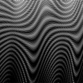Monochrome background with fluidly of moire effect wavy lines.
