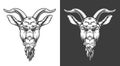 Monochrome goat icon