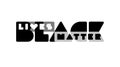 Monochrome banner with minimalistic typography BLACK LIVES MATTER Illustration for protest, rally or awareness campaign