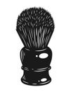 Monochrome barber shaving brush concept