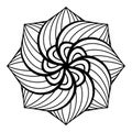 Monochrome Beautiful Decorative Ornate Mandala