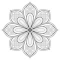 Monochrome Beautiful Decorative Ornate Mandala