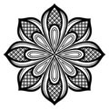 Monochrome Beautiful Decorative Ornate Mandala