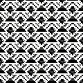 Monochrome beautiful small colored pixels seamless pattern