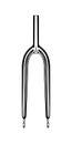Monochrome bicycle fork illustration. Isolated vector template