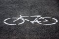 monochrome bicycle road sign