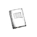 Monochrome black  and white back to school icons sketches for coloring book isolated on white Royalty Free Stock Photo