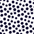 Monochrome spot blob blot seamless pattern vector Royalty Free Stock Photo