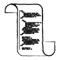 Monochrome blurred silhouette of continuously sheet with printed source code in closeup Royalty Free Stock Photo
