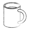 Monochrome blurred silhouette of mug icon