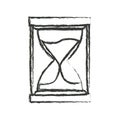 Monochrome blurred silhouette of sand clock icon Royalty Free Stock Photo