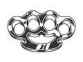 Monochrome Brass Knuckles Royalty Free Stock Photo