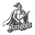 Monochrome brave knight label