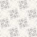 Monochrome broken glitch mosaic texture background. Distressed diagonal dashed line dotted seamless pattern. Black and