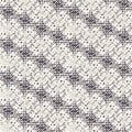 Monochrome broken glitch stripe texture background. Distressed diagonal dashed line dotted seamless pattern. Black and