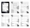 Monochrome Budget Planner template for App or print on paper Size A4