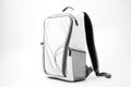 monochrome business backpack, sleek design, on white