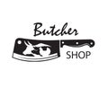 Butcher shop emblem Royalty Free Stock Photo