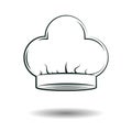 Monochrome chef hat sign Royalty Free Stock Photo