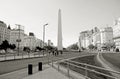 Monochrome Cityscape of Buenos Aires with the Obelisk in the Distance, Argentina