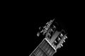 Monochrome classic guitar headstock Royalty Free Stock Photo