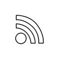 monochrome contour with wifi icon