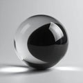 Monochrome Crystal Ball with Abstract Reflection Royalty Free Stock Photo