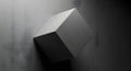 Monochrome Cube - A Study in Light, Shadow, and Geometric Form Royalty Free Stock Photo