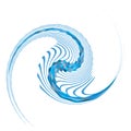 Monochrome cyclic, cycle concentric rings. revolved spiral, vortex, whorl. abstract circular, radial loop shape, element