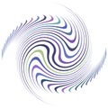 Monochrome cyclic, cycle concentric rings. revolved spiral, vortex, whorl. abstract circular, radial loop shape, element