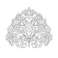 Monochrome damask blazon with heart symbol