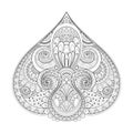 Monochrome Decorative Pike, Abstract Design Element Royalty Free Stock Photo