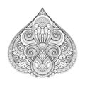 Monochrome Decorative Pike, Abstract Design Element Royalty Free Stock Photo