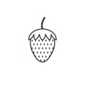 Monochrome decorative strawberry for your design. Strawberry logo