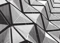 Monochrome engraved effect geometric angular architectural modern abstract