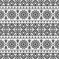 Monochrome ethnic seamless pattern texture background Royalty Free Stock Photo