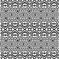 Monochrome ethnic seamless pattern texture background Royalty Free Stock Photo