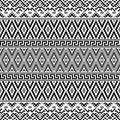 Monochrome ethnic seamless pattern texture background Royalty Free Stock Photo