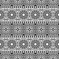Monochrome ethnic seamless pattern texture background Royalty Free Stock Photo