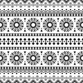 Monochrome ethnic seamless pattern texture background Royalty Free Stock Photo
