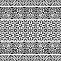 Monochrome Seamless ethnic pattern texture background design vector