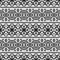 Monochrome ethnic seamless pattern texture background Royalty Free Stock Photo