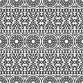 Monochrome ethnic seamless pattern texture background Royalty Free Stock Photo