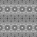 Monochrome ethnic seamless pattern texture background Royalty Free Stock Photo