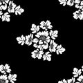 Monochrome floral seamless pattern