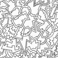 Monochrome funny geometric seamless pattern