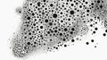 Monochrome Geometric Dot Cluster with Precision Alignment