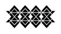 Monochrome Geometric Pattern: Diamonds & Rhombus Design, vector design Generative AI Royalty Free Stock Photo